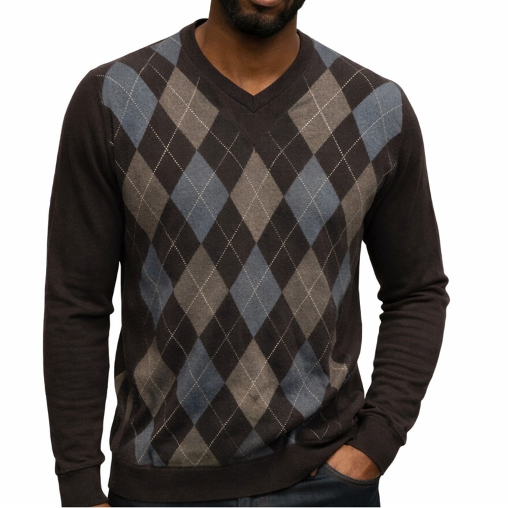 Banana Republic Silk Cashmere V-Neck Pullover Sweater Men Large